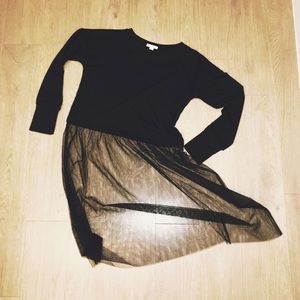 NWOT Melrose and Market Tulle Skirted Sweatshirt